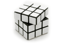 An all white rubik's cube.