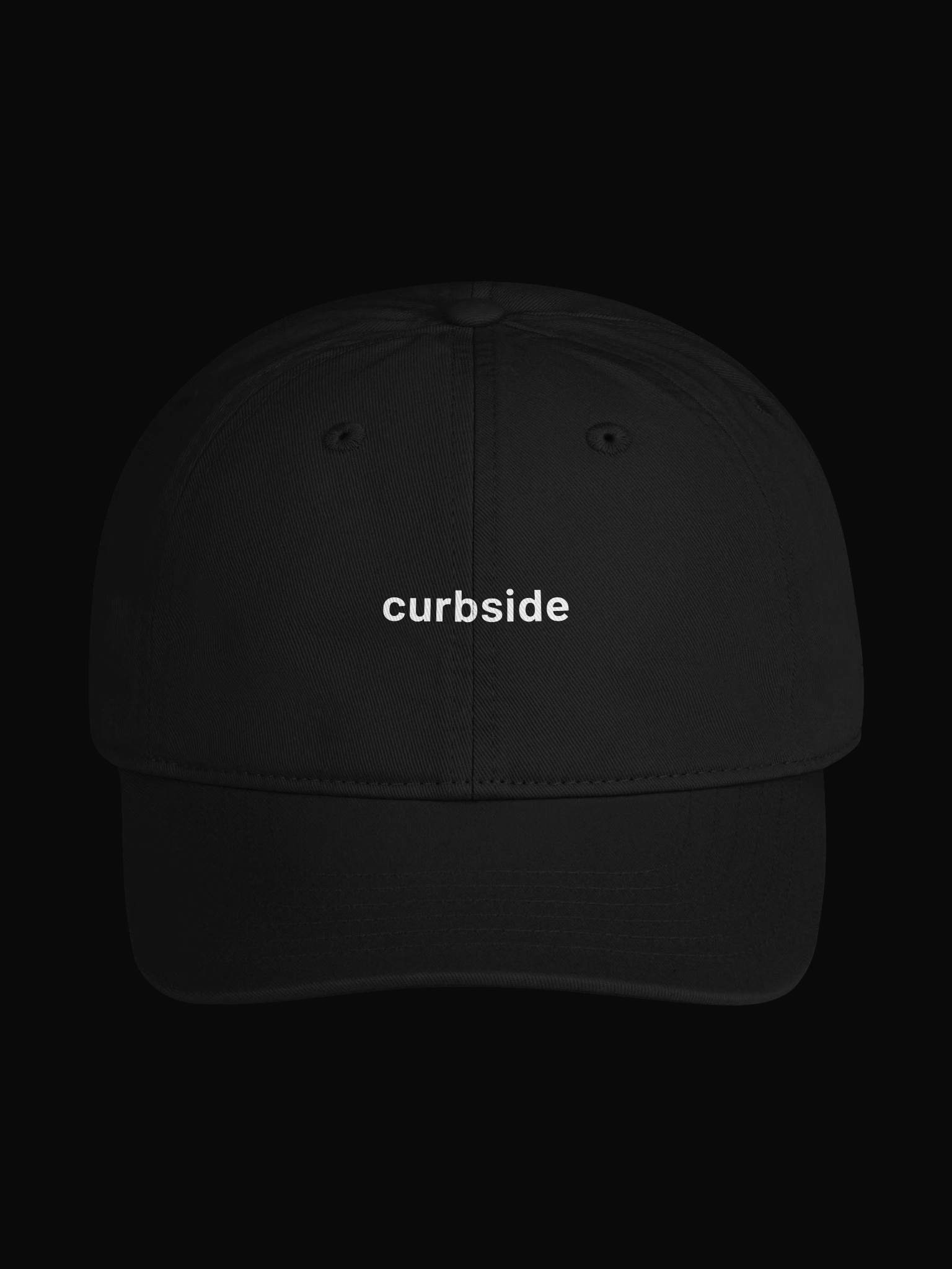 Curbside Dad Hat product front on black background