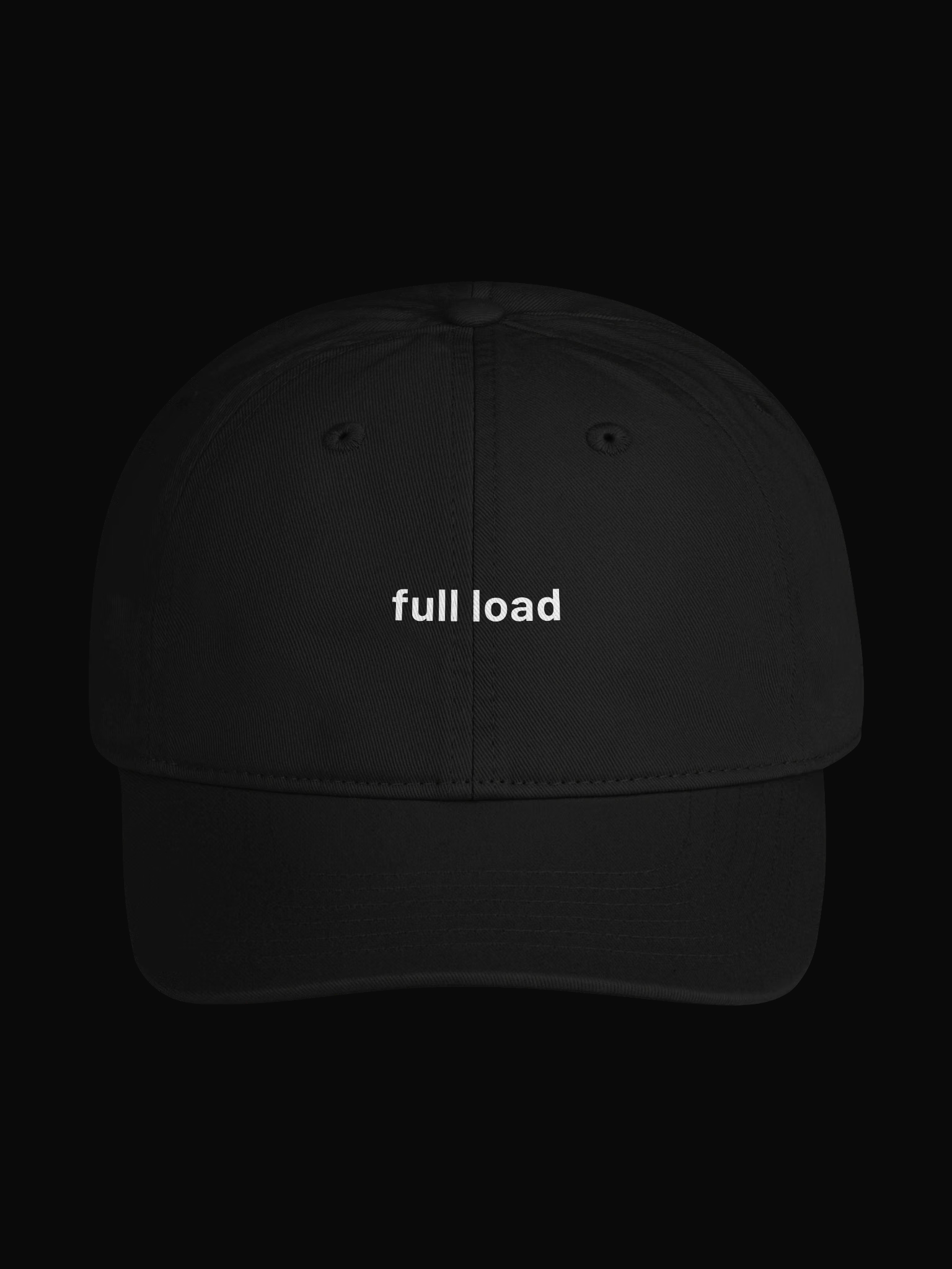 Full Load Dad Hat product front on black background
