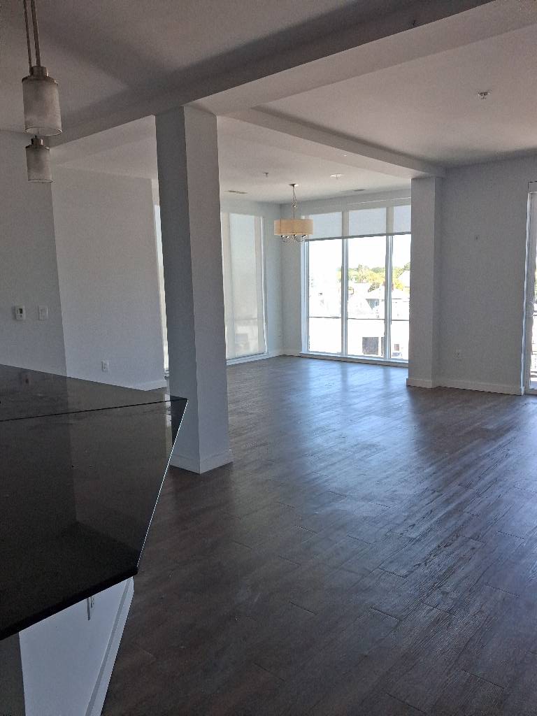 The same Greensboro living room after the items were removed