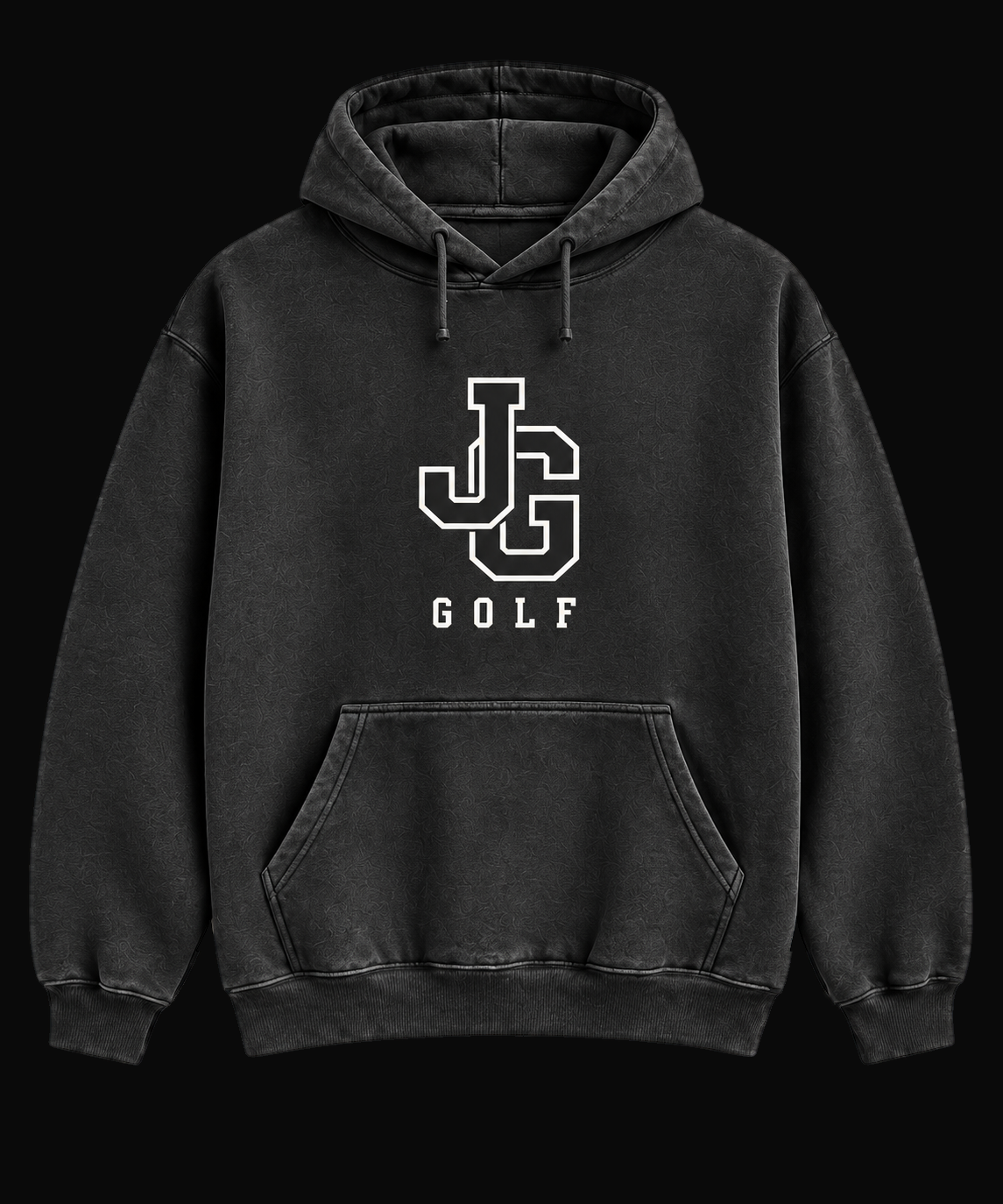 JG GOLF Hoodie product front on black background